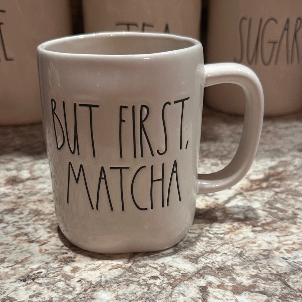 Rae Dunn White Mug - 'But First, Matcha'